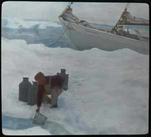 Image: Bowdoin at Pan Taking on Water, East Greenland